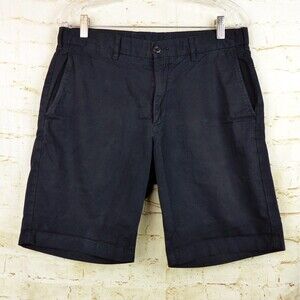 Uniqlo Shorts Mens M 30-33 Waist Navy Blue Chino 9” Style 403989 Preppy FLAW